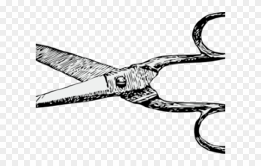 Scissor Clipart Hairdresser Scissors - Scissors Drawing - Png Download