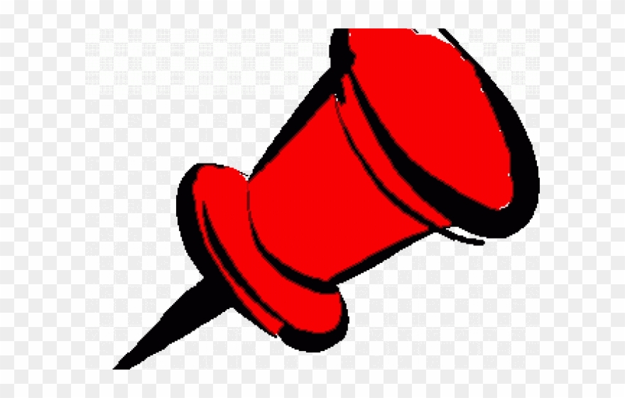 Red Push Pin Clipart