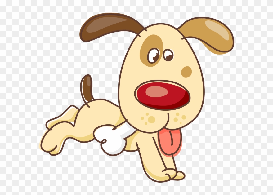 Doggie With Bone - Cane Con Osso Disegno Clipart