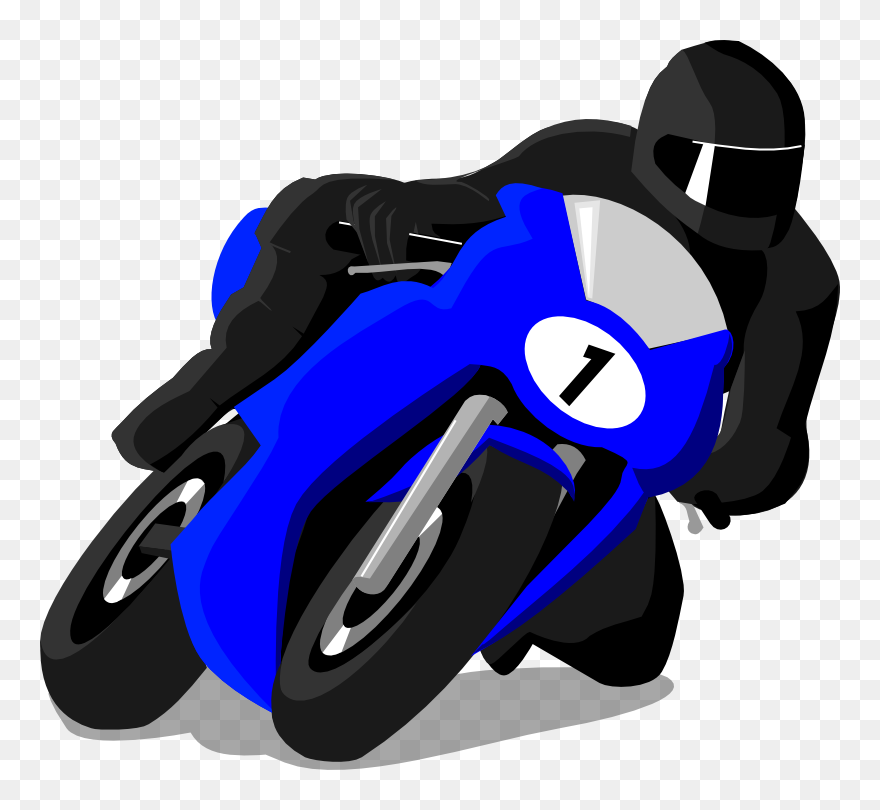 Motorcycle Clipart - Racing Bike Clip Art - Png Download