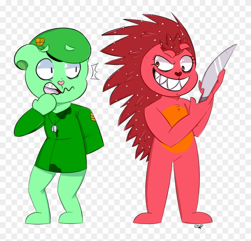 Transparent Library Flippy And Flaky Swapped - Flippy And Flaky Swap Clipart