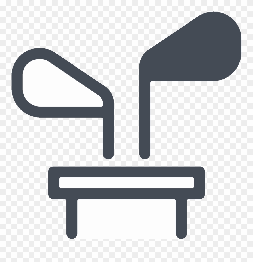 Golf Clubs Icon - Chemistry Logo Royalty Free Clipart