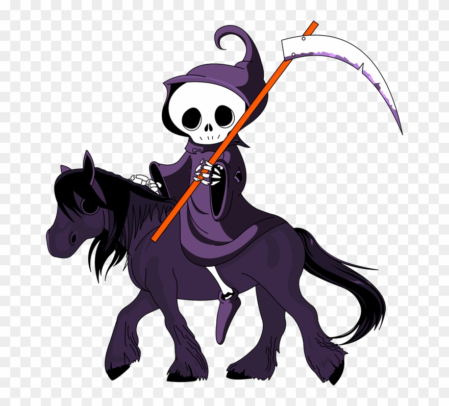 Grim Reaper On Horse13 700 X 716 86903 Bytes - Cartoon Grim Reaper Clipart
