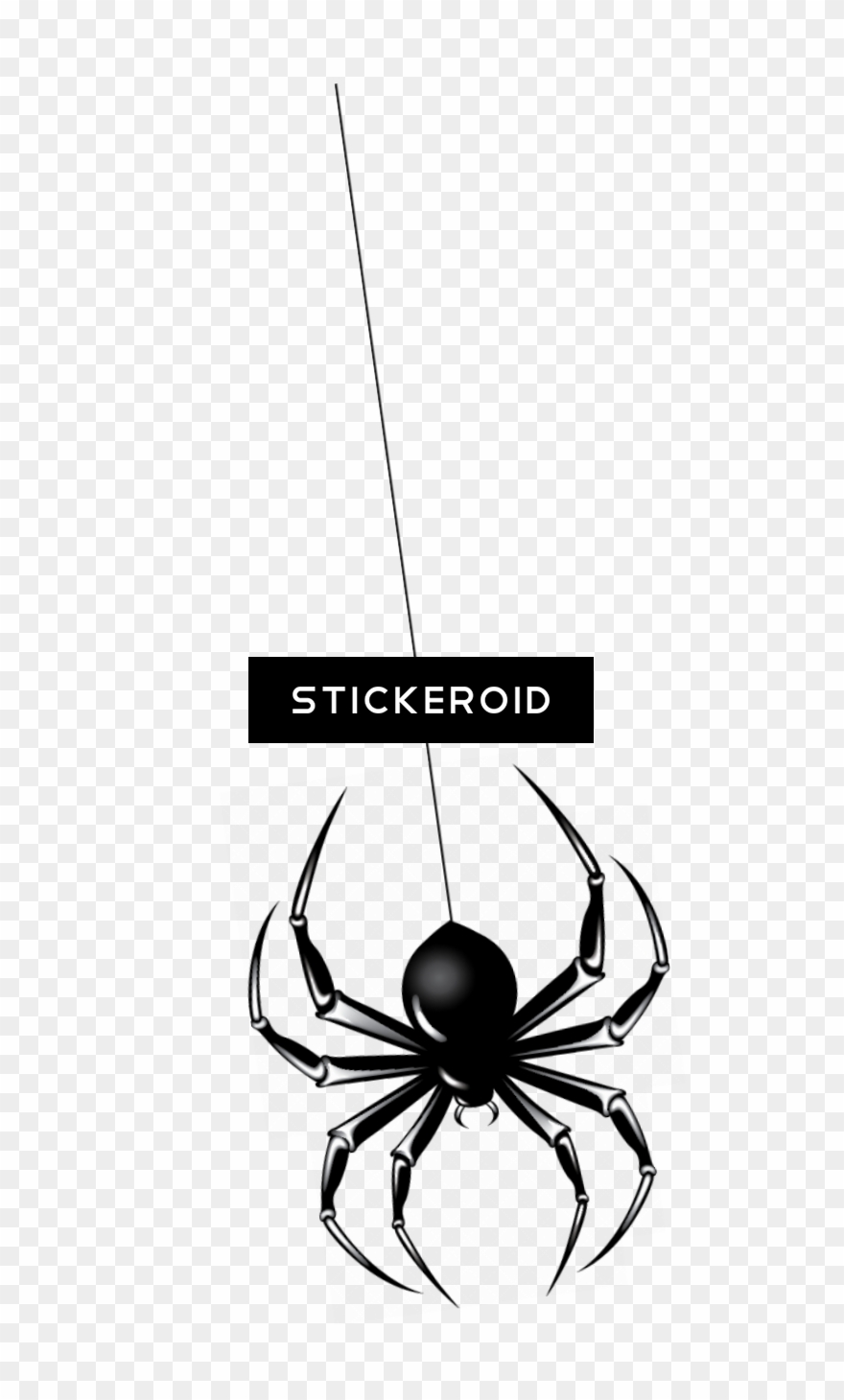 Hanging Spider - Black Widow Clipart