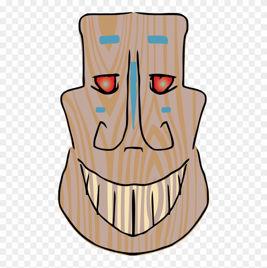 Vector Graphics - Tiki Mask Smile Clipart