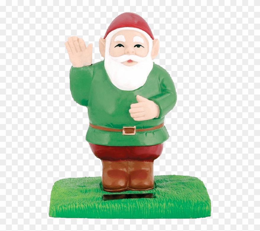 Solar Gnome - Dancingnome Green - Solar Dog Kikkerland Clipart