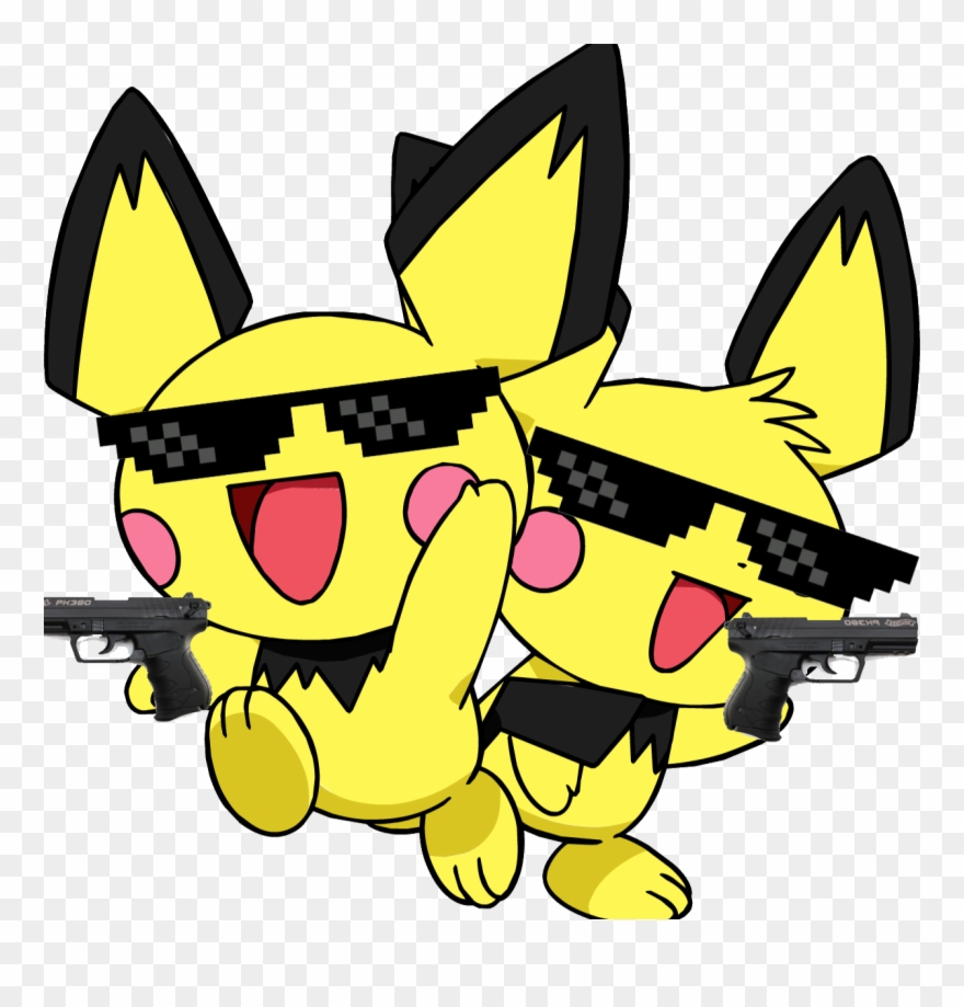Pichu With A Gun Clipart