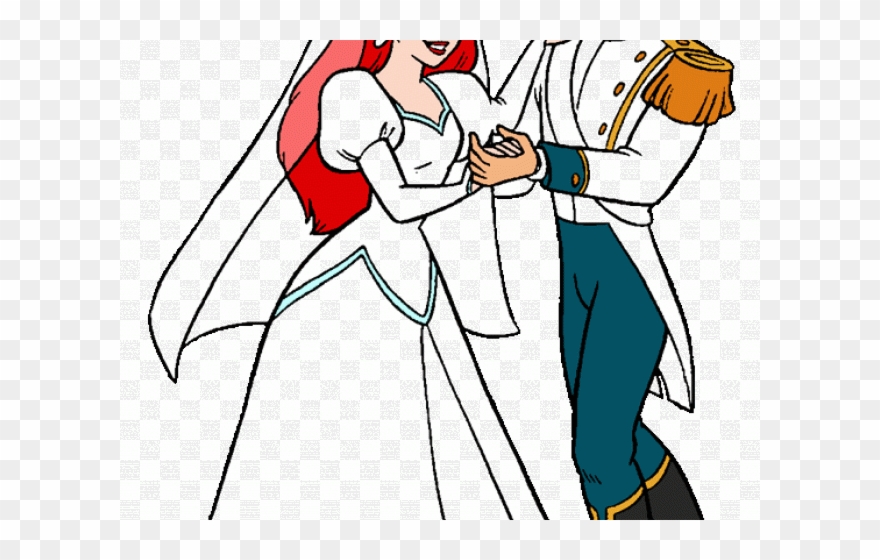 Disney Wedding Clipart - Ariel Wedding - Png Download