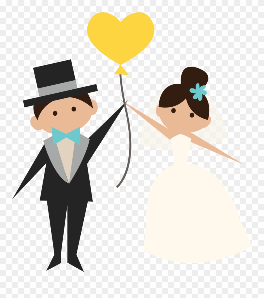 Wedding Clipart Transparent - Groom And Bride Png
