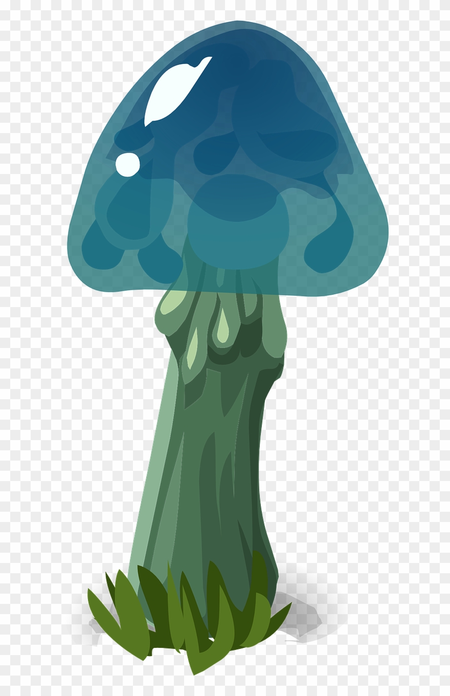 Mushroom Blue Hat Nature Outdoor Png Image - Blue Mushroom Png Clipart