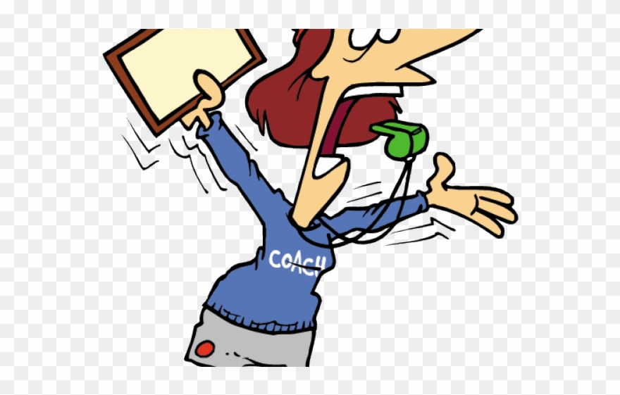 Netball Clipart Coaching - Female Coach Clip Art - Png Download