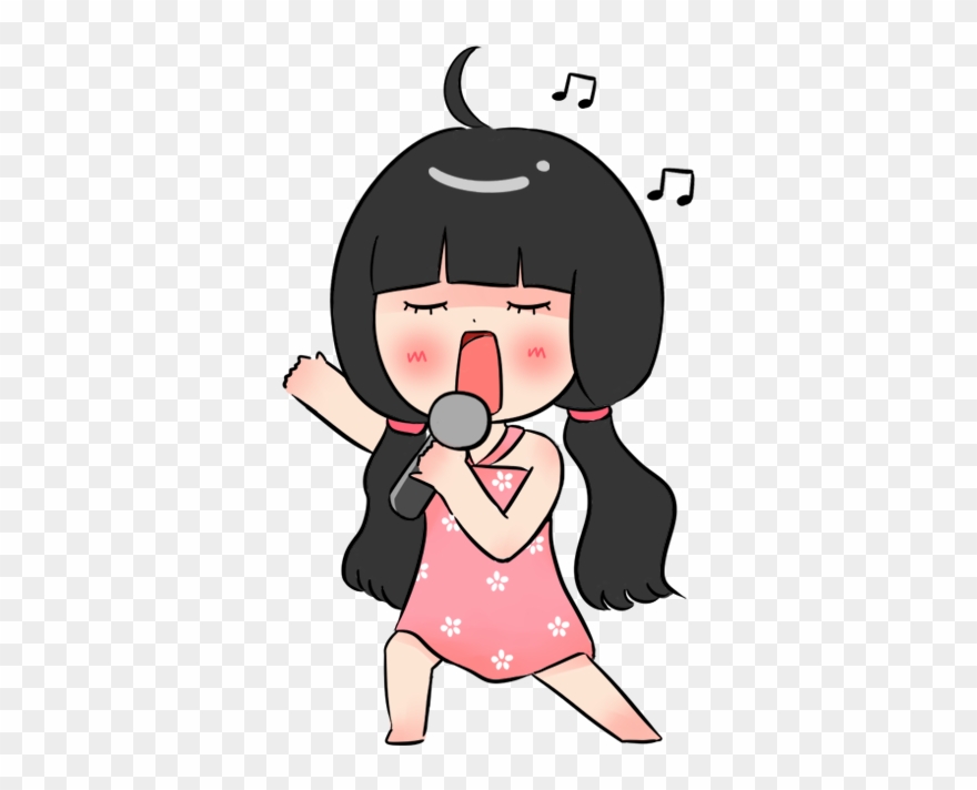 卡通人物q版人物卡通可爱萌男孩 - - 唱歌 卡通 Clipart