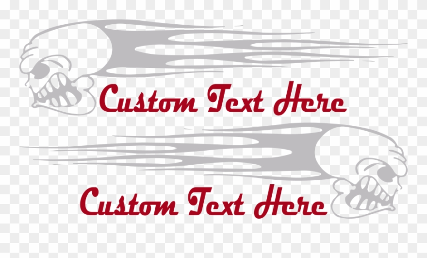 Flaming Skull Fs2 Gas Tank Decals Clipart