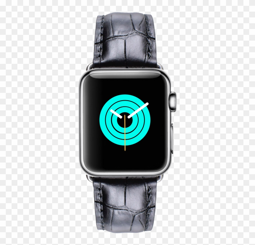 Alligator Leather Band Black Clipart