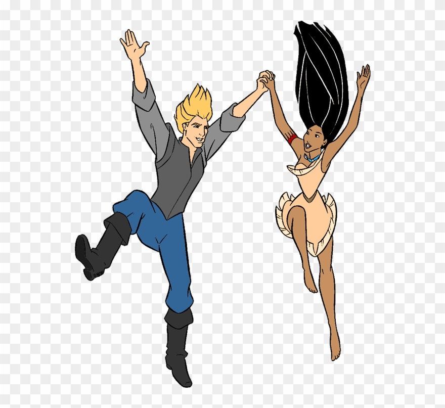 John Smith Pocahontas, John Smith Jumping - Disney Pocahontas And John Smith Jumping Clipart