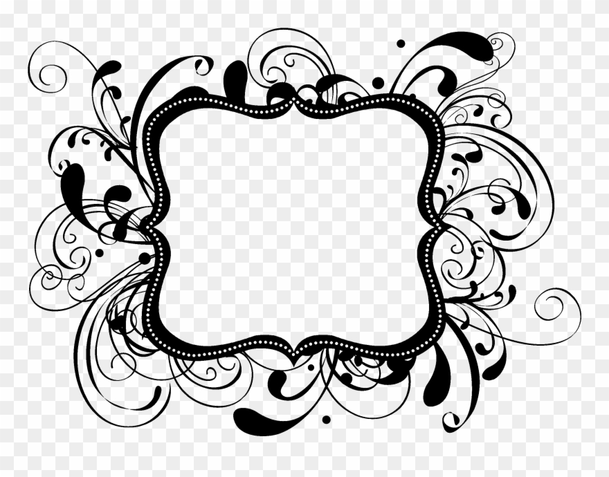 These Vector Swirls Were Hand Drawn And Then Traced - White & Purple Swirl Deco Personalised Wedding Clipart