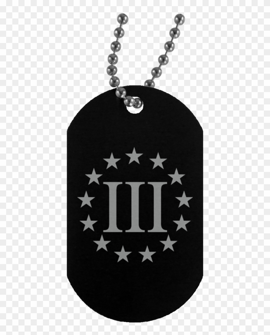 Three Percenter Dog Tag Clipart