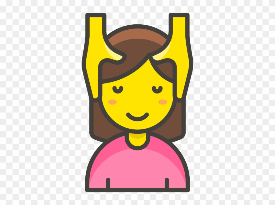 Woman Getting Massage Emoji Clipart