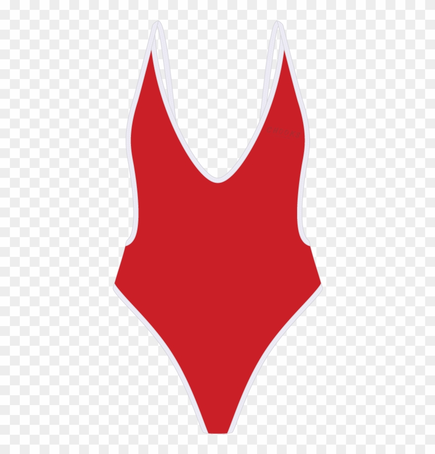 Bay Red Retro One-piece - Zara Red Swimming Costume Clipart