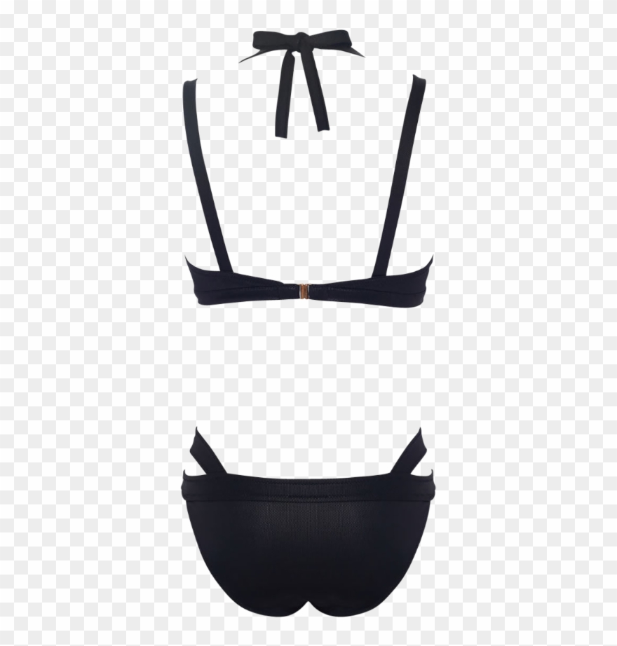 Valimare Laguna Neoprene Black Bikini Top & Bottom - Swimsuit Bottom Clipart