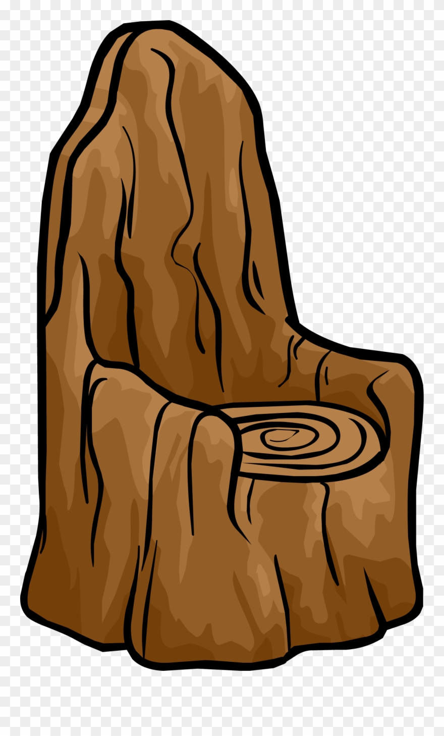 Tree Stump Chair - Tree Chair Png Clipart