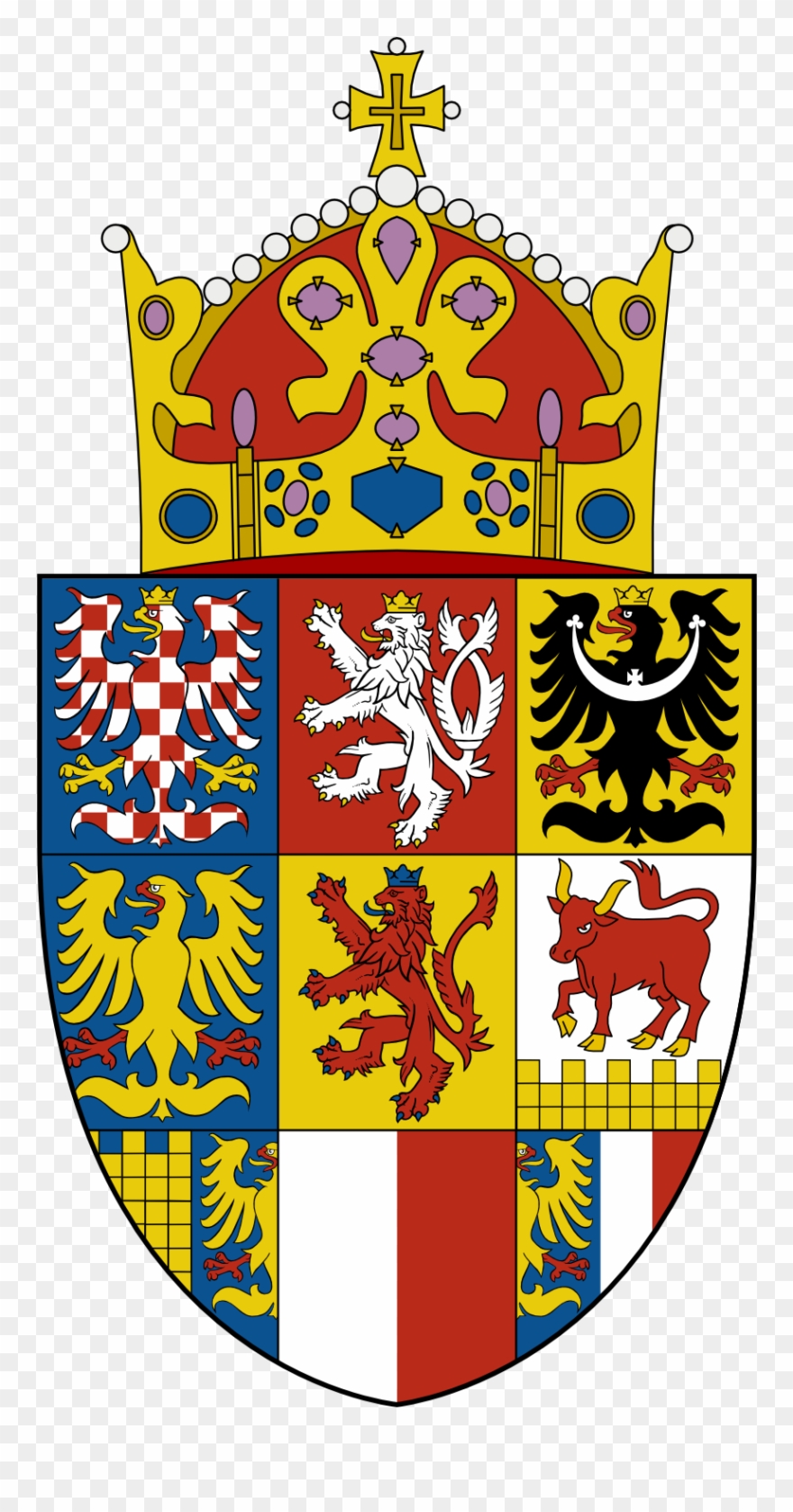 Bohemia Coa - Kingdom Of Bohemia Coat Of Arms Clipart
