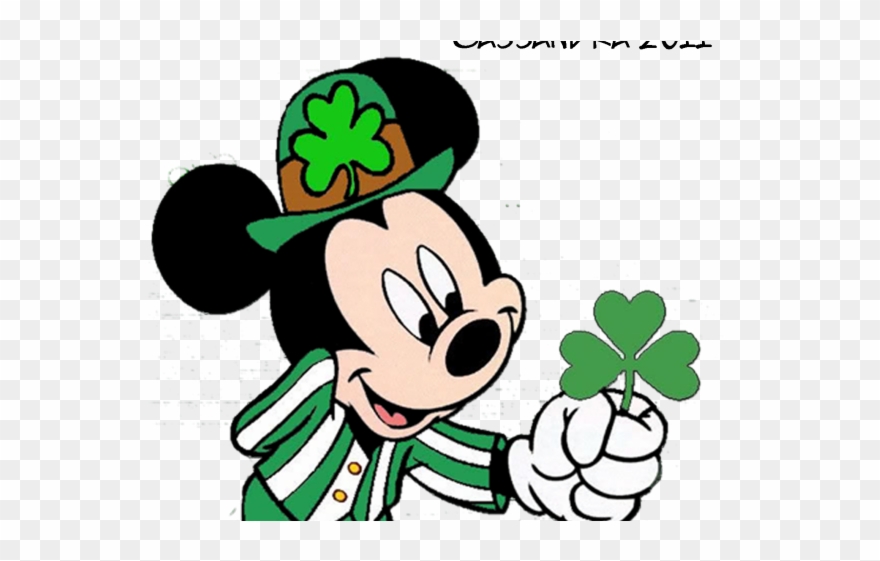 Patrick`s Day Clipart Disney - Happy St Patrick's Day Mickey Mouse - Png Download