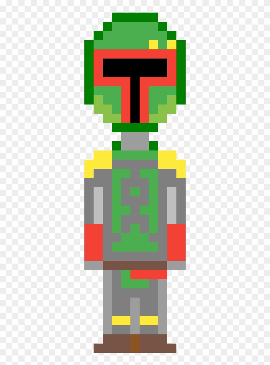 Boba Fett Sprite - Pixel Art Clipart