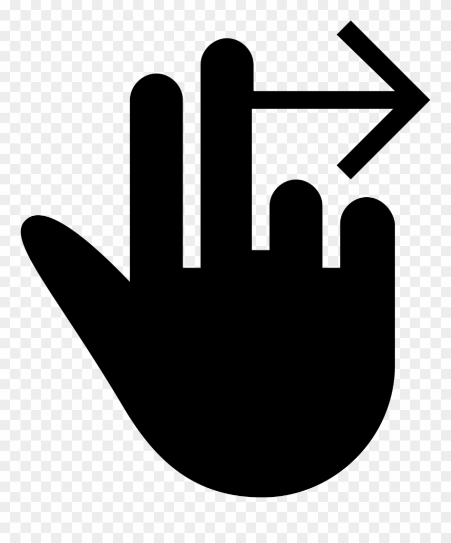 Finger Clipart Right Hand - Deslize Png Transparent Png