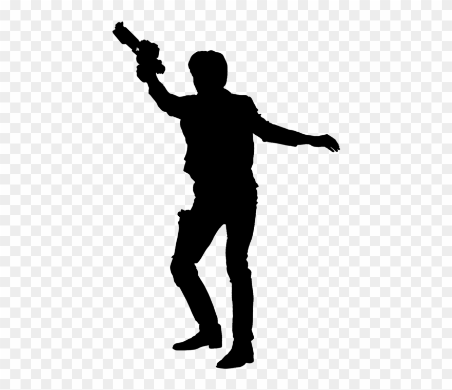 Han Solo Silhouette Han Solo Star Wars Tee Edward Fielding - Han Solo Transparent Background Clipart