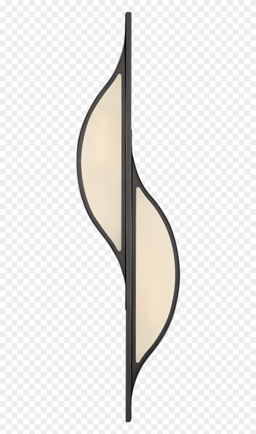 Avant Large Curved Sconce In Bronze With Frosted Glass - Visual Comfort Corporation Of America Clipart