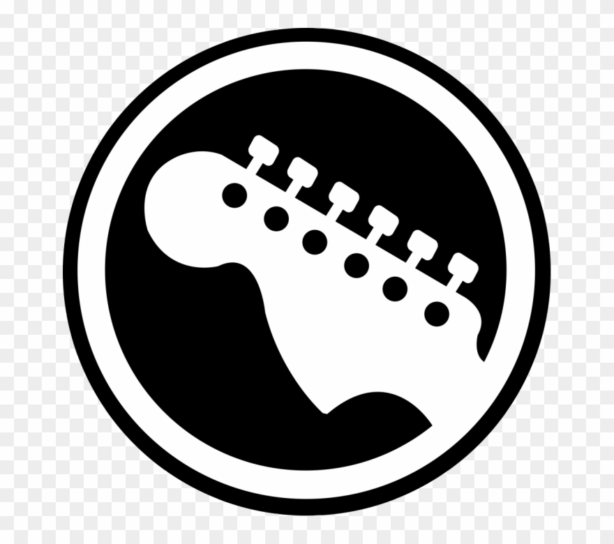 Rock Band Guitar Logo Clipart