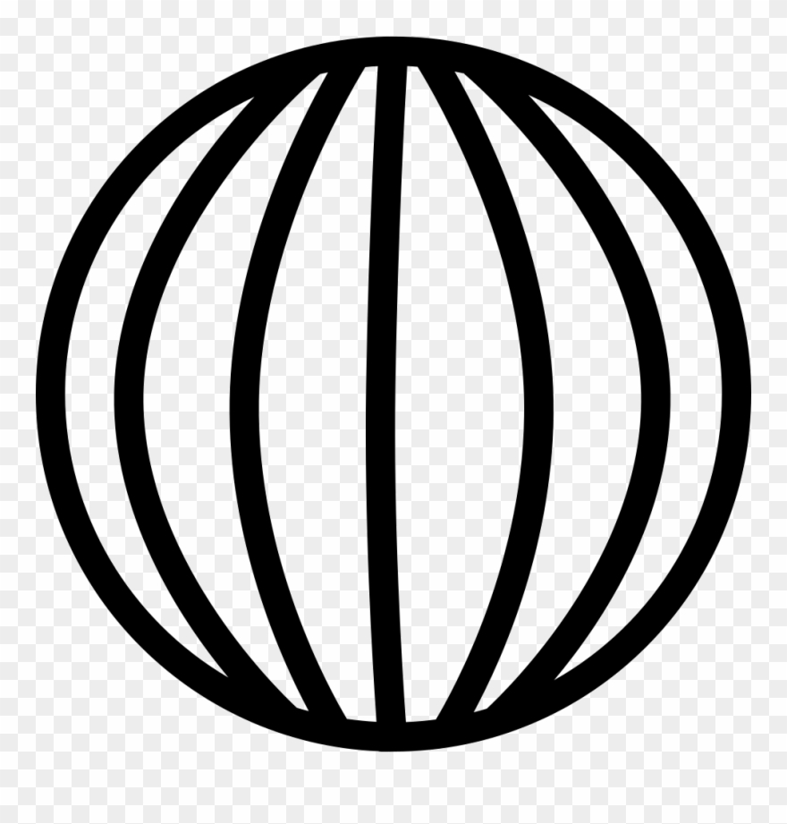 Earth Globe With Vertical Lines Grid Comments - Globe With Vertical Lines Clipart