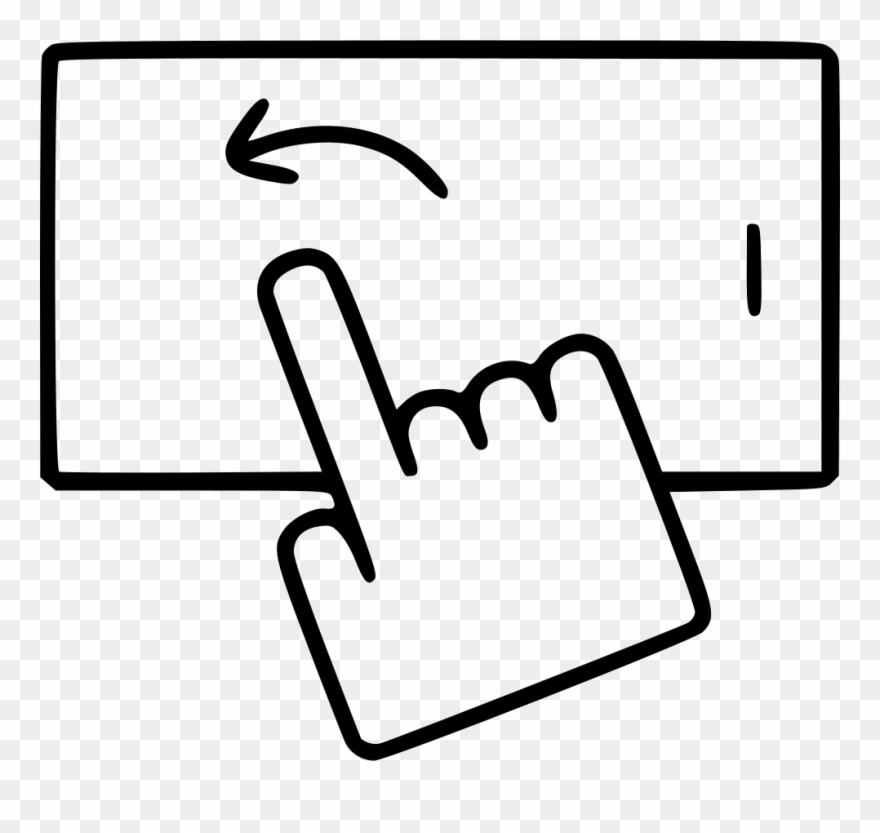 Finger Touch Back Swipe Arrow Horizontal Comments - Swipe The Arrows Clipart