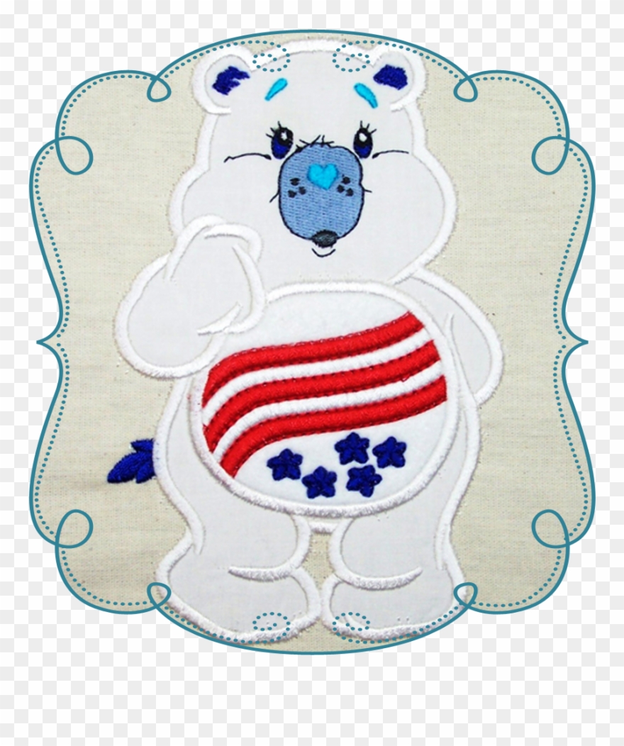 Care Bears 4th Of July Applique - Machine Embroidery Clipart
