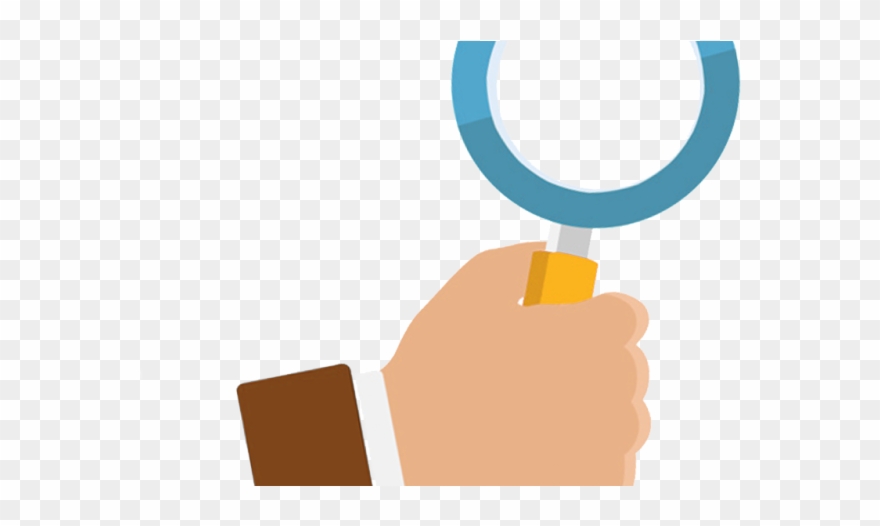 Transparent Magnifying Glass Clip Art With Hand - Png Download