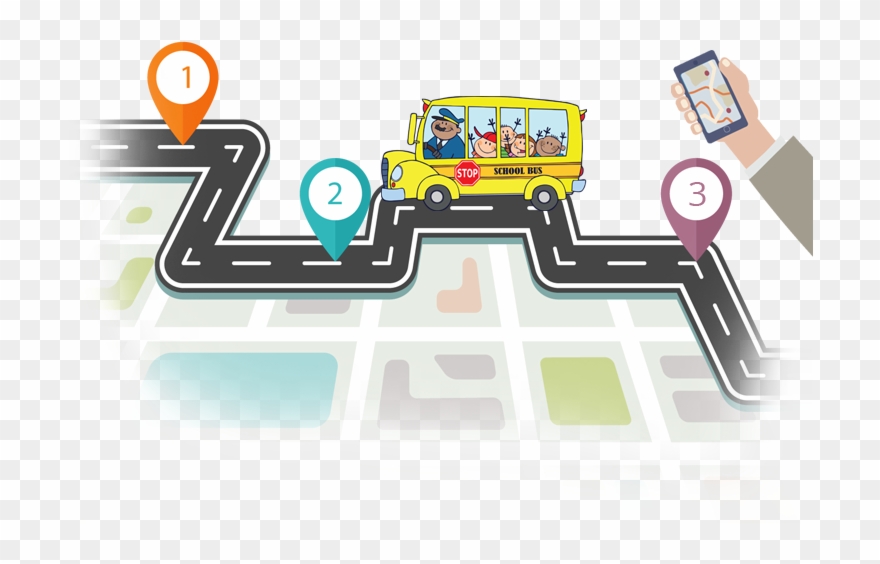 They Can Easily Track Their Student's Real Location - Back To School Cute School Bus Picture Ornament Clipart