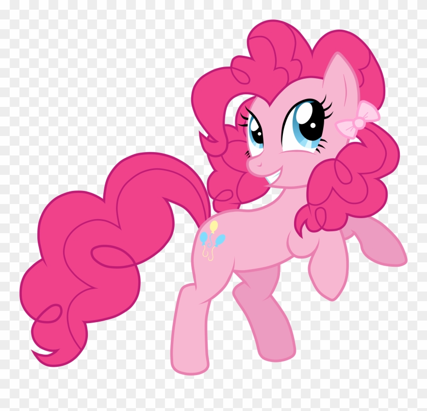 Pink Hair Clipart Pig Tail - Mlp Pinkie Pie Ponytail - Png Download