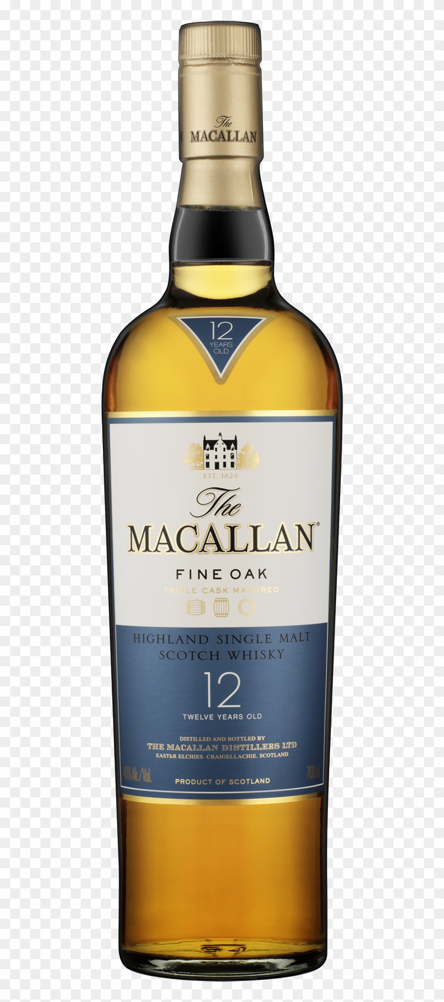 Scotch Clipart Alcohol Bottle - Macallan Fine Oak 15 Years Belgie - Png Download