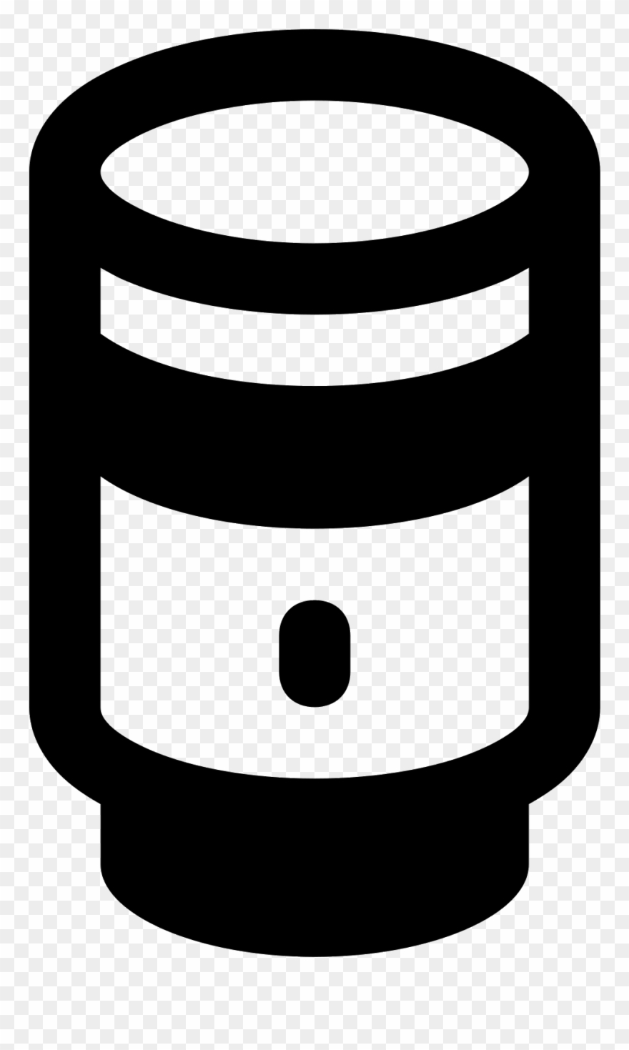 There Is A Cylinder And It Is On Top Of A Thinner Cylinder - Objektiv Symbol Clipart