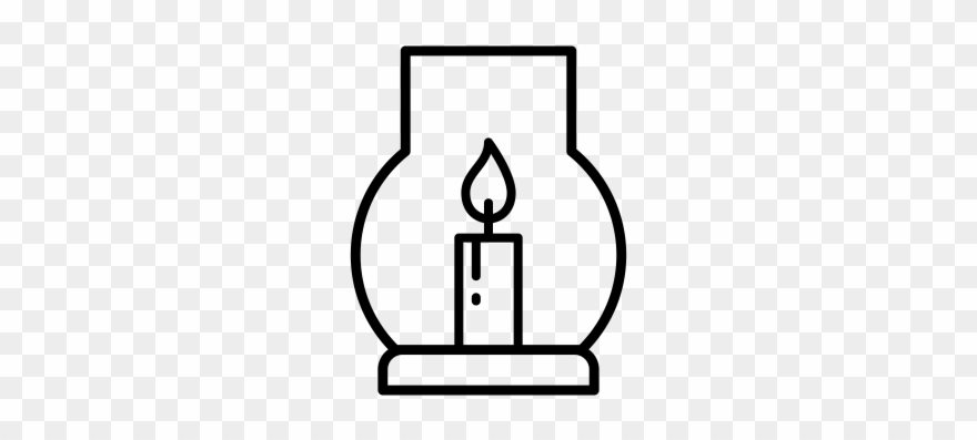 Votive Candle Rubber Stamp - Votive Candle Clipart