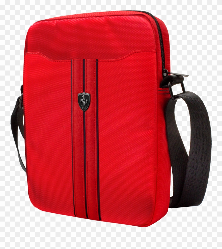 Genuine Ferrari Urban Tablet Bag Red With Black Piping - Ferrari Urban Tablet Bag Clipart