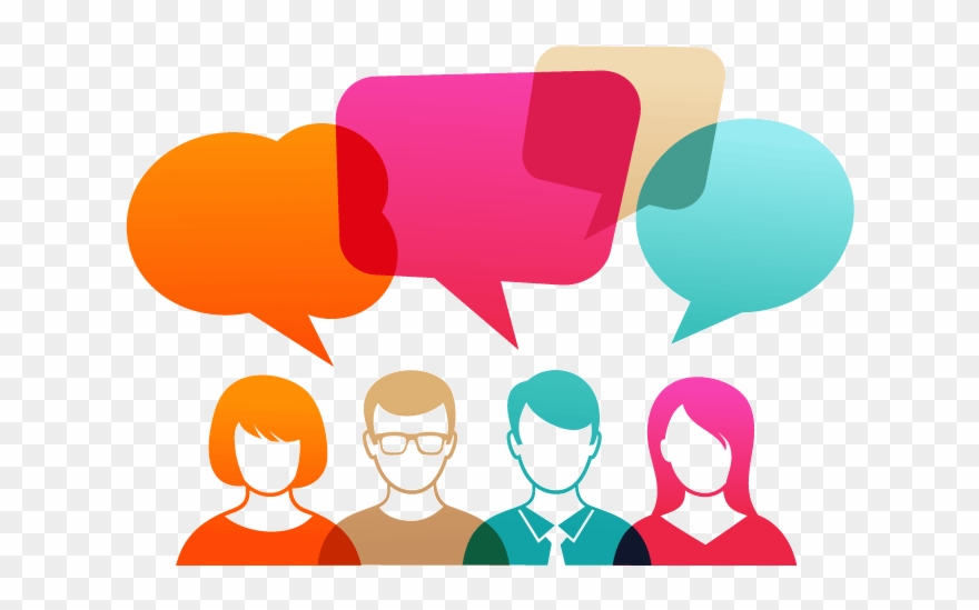 Organize - People With Talk Bubbles Clipart