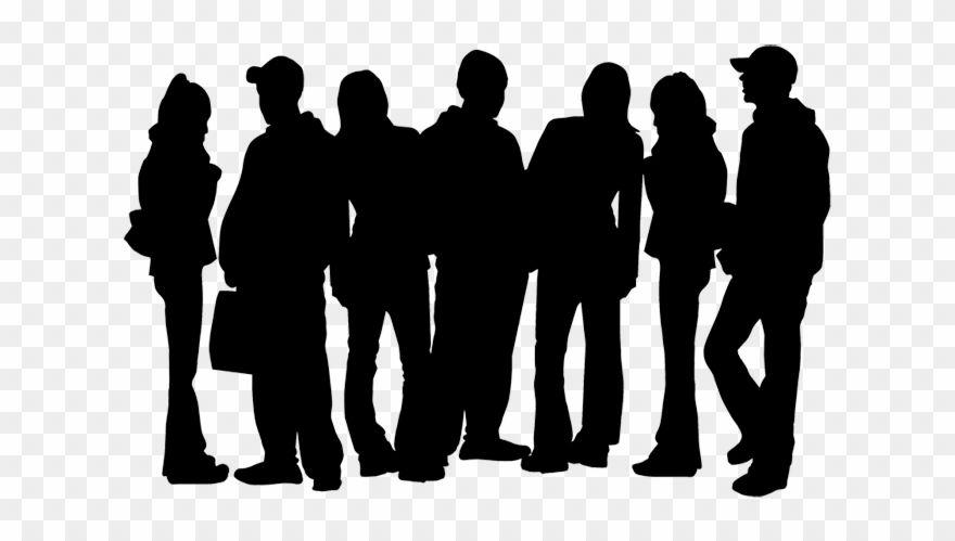 Hanging Out With Friends Black And White Clipart