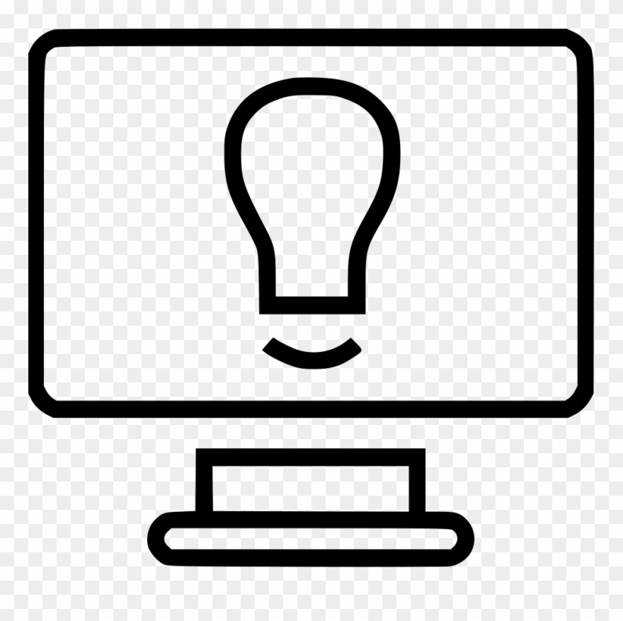 Light Bulb Monitor Svg Png Icon Free - Travel Website Icon Png Clipart