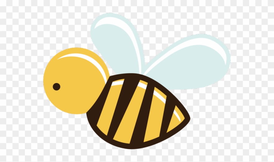 Bee Clipart Hexagon - Cartoon Bee Transparent Background - Png Download