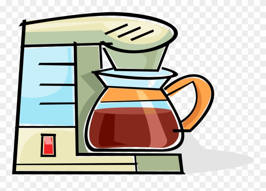 Vector Illustration Of Kitchen Coffee Pot, Coffeemaker, - Clip Art - Png Download