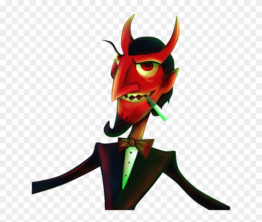 Was Playing Around In Sai And Wanted To Draw A Devil - Cartoon Clipart
