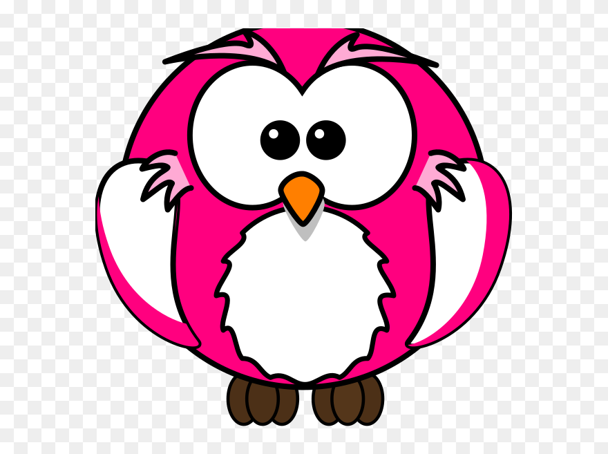 Pink Owl Svg Clip Arts 600 X 585 Px - Png Download