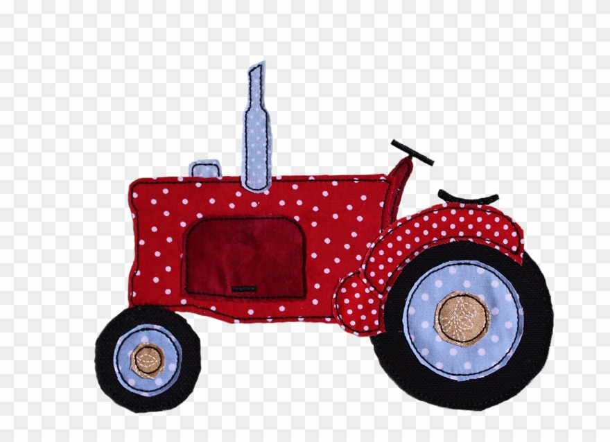 Raw Edge Applique Tractor - Embroidery Clipart